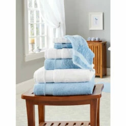 Vermont Country Store Tufted Stripe Reversible Cotton Bath Rug, In 3 Sizes White