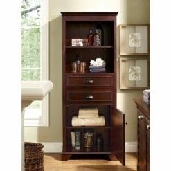 Vermont Country Store Nantucket Tall Storage Cabinet White