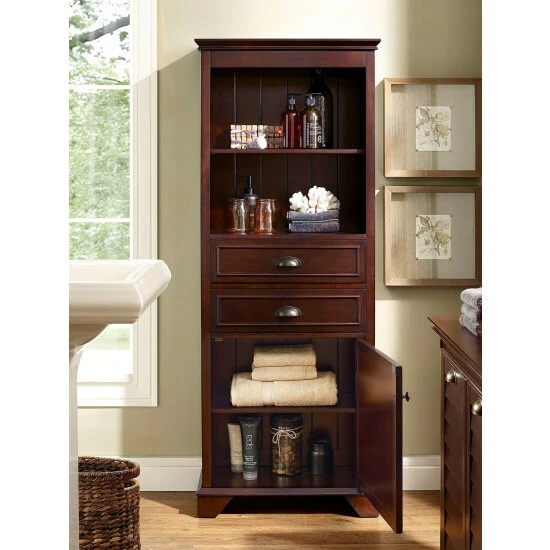 Vermont Country Store Nantucket Tall Storage Cabinet White