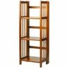Vermont Country Store Solid Wood Slim-Fit Folding Bookshelf White