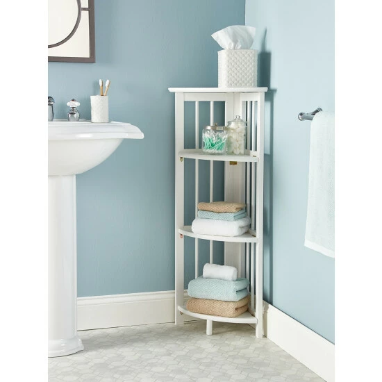 Vermont Country Store Solid Wood Corner Folding Bookshelf Natural - Image 4