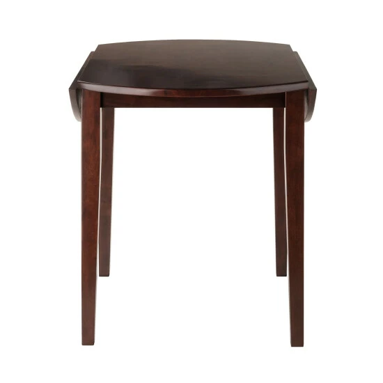 Vermont Country Store Solid Wood Round Drop-Leaf Table Walnut - Image 3