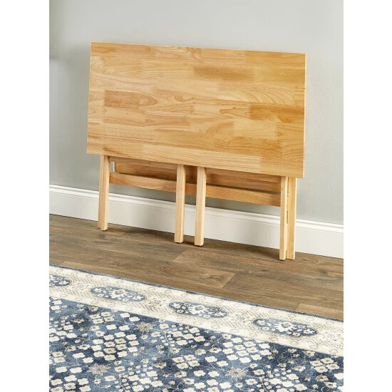 Vermont Country Store Solid Wood Folding Office Desk Natural - Image 3