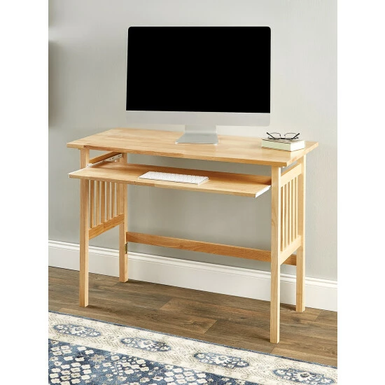 Vermont Country Store Solid Wood Folding Office Desk Natural - Image 7