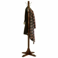Vermont Country Store Solid Wood Coat Tree Rack Brown