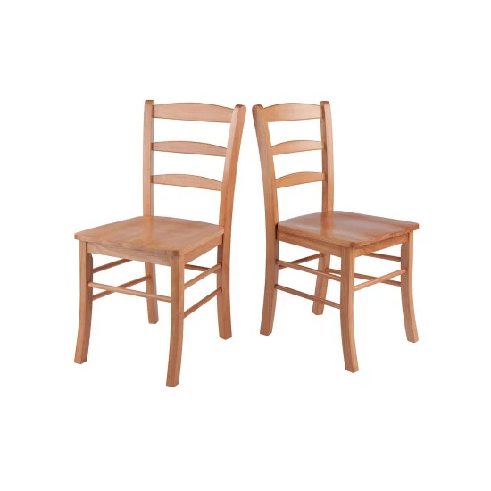 Vermont Country Store Bennington Solid Wood Ladder-Back Chair, Set Of 2 Light Oak - Image 3