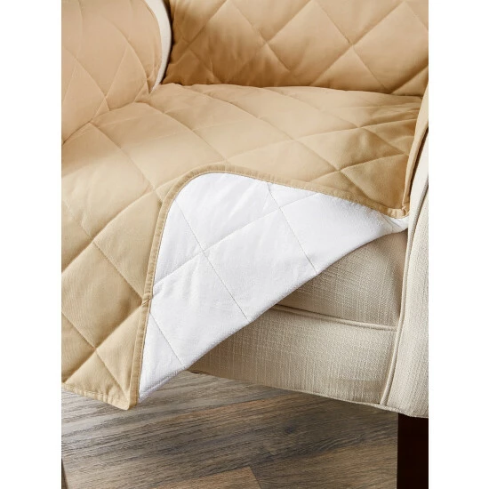 Vermont Country Store Stay-Put Quilted Furniture Protector, In 3 Sizes Gray Blue - Image 5