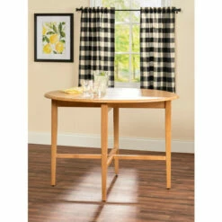 Vermont Country Store Bennington Solid Wood Drop-Leaf Dining Table Light Oak