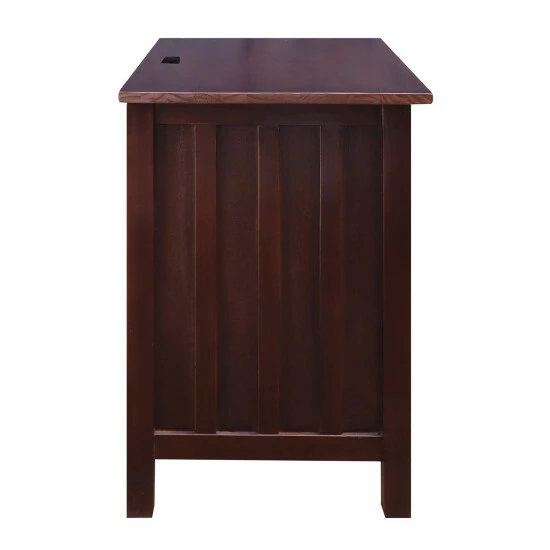 Yushan Mission Solid Wood End Table With USB Ports Warm Brown - Image 12