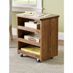 Vermont Country Store Everywhere Rolling Table Oak