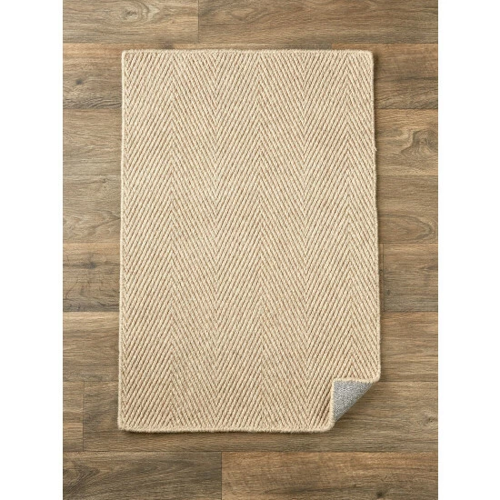 Vermont Country Store Herringbone Wool Area Rug Taupe - Image 2