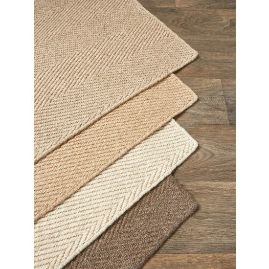 Vermont Country Store Herringbone Wool Area Rug Taupe - Image 4