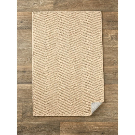 Vermont Country Store Herringbone Wool Area Rug Taupe - Image 9