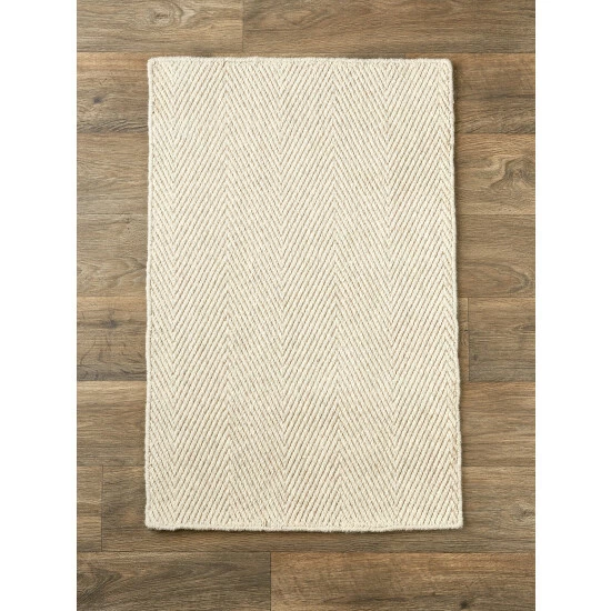 Vermont Country Store Herringbone Wool Area Rug Taupe - Image 12