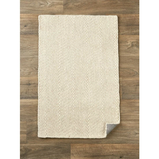 Vermont Country Store Herringbone Wool Area Rug Taupe - Image 13