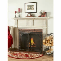 Vermont Country Store Iron Fireplace Screen With Arch
