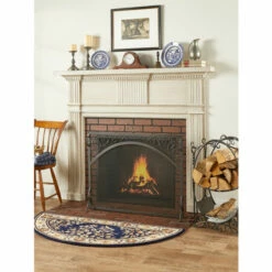 Vermont Country Store Iron Fireplace Screen With Scroll Detailing
