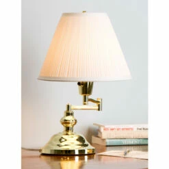 Vermont Country Store Swing-Arm Table Lamp Polished Brass