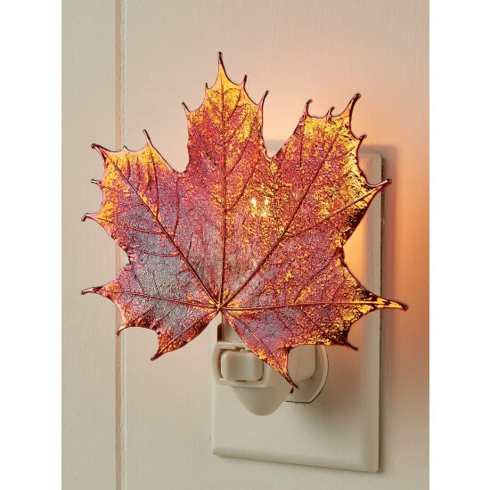 Vermont Country Store Sugar Maple Leaf Night-Light Copper - Image 2