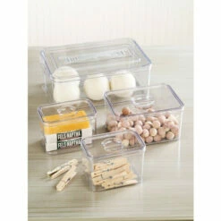 Vermont Country Store Clear Storage Bins, Set Of 4