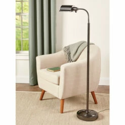 Vermont Country Store Cordless LED Floor Lamp Nickel