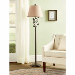 Vermont Country Store Everlasting Leaves Antique Bronze Floor Lamp