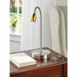 Vermont Country Store Two-Way Adjustable LED Table Lamp Black