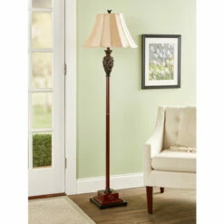 Vermont Country Store Edwardton Deep Bronze Pedestal Floor Lamp