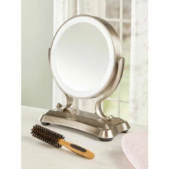 Vermont Country Store Magnifying 5X/1X Mirror With 3 LED Settings
