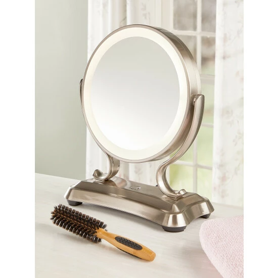 Vermont Country Store Magnifying 5X/1X Mirror With 3 LED Settings - Image 2