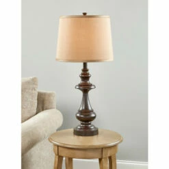 Vermont Country Store Caledonia Rubbed-Bronze Table Lamp