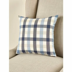 Vermont Country Store Homestead Check Pillow Blue