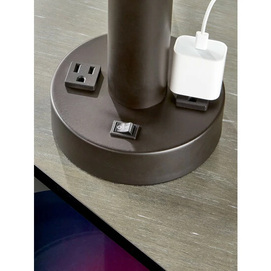 Vermont Country Store Wallingford Dual-Outlet Oil-Rubbed Bronze Table Lamp - Image 4