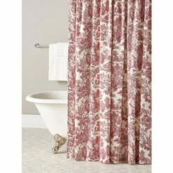 Vermont Country Store Essex Toile Shower Curtain Blue
