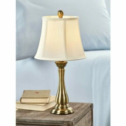 Vermont Country Store Windsor Bedside Touch Lamp Brushed Steel