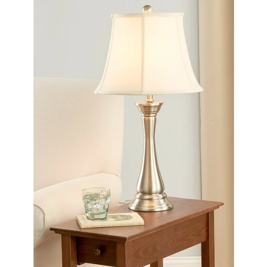 Vermont Country Store Windsor Table Touch Lamp Brushed Steel - Image 4