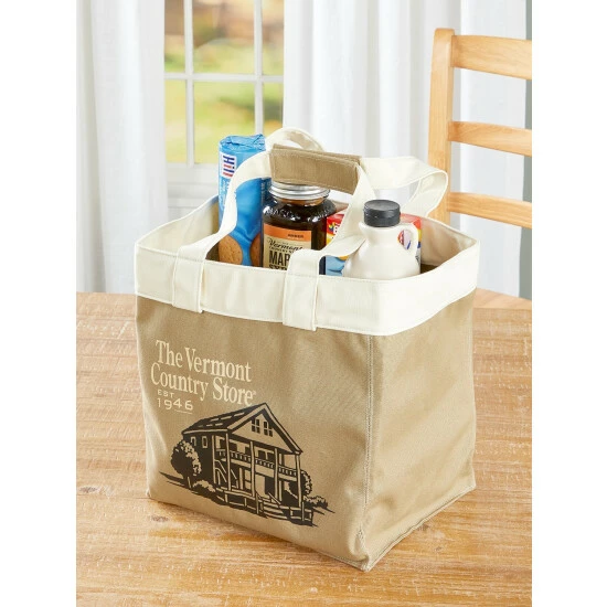 The Vermont Country Store Tote Bag Khaki - Image 2