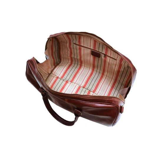 Vermont Country Store Italian Leather Duffle Brown - Image 12