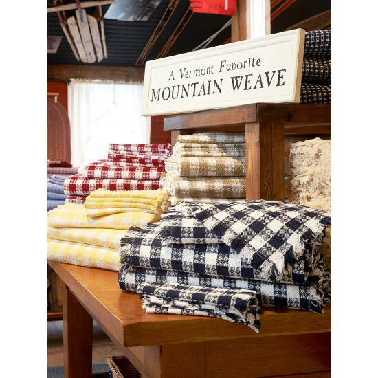 The Mountain Weavers Farmhouse Weave Cotton Tablecloths Yellow And White - Image 4