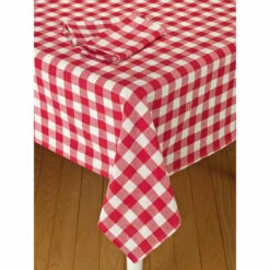 Vermont Country Store Tavern Check Cotton Tablecloth Blue
