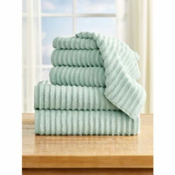 Vermont Country Store Zero-Twist Turkish Cotton Bath Towel Collection Blue