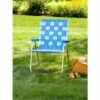 Vermont Country Store Extra-Wide Webbed Folding Lawn Chair Green