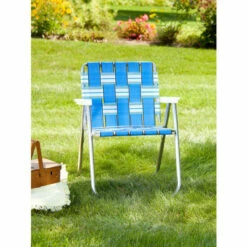 Vermont Country Store Classic Webbed Folding Lawn Chair Green