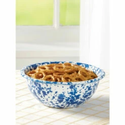 Vermont Country Store Spatterware Enamelware, 20 Oz. Bowl Burgundy