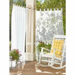 Vermont Country Store Sunny Days Indoor/Outdoor Tab Top Panel Ivory