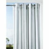 Vermont Country Store Seascape Indoor/Outdoor Stripe Grommet Top Sheer Curtains Blue