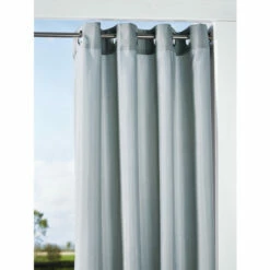 Vermont Country Store Seascape Indoor/Outdoor Solid Grommet Top Sheer Curtains Black