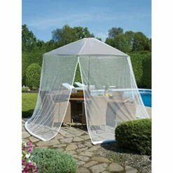 Vermont Country Store Bug-Free Outdoor Patio Umbrella Canopy White