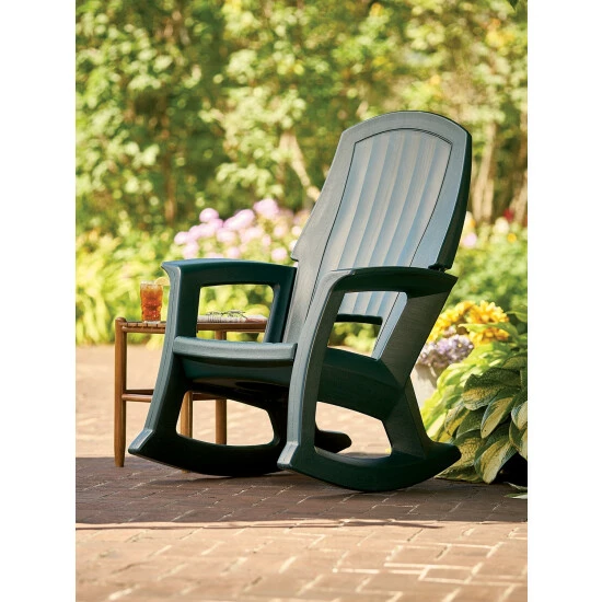 Semco Indestructible Outdoor Porch Rocker Taupe - Image 2