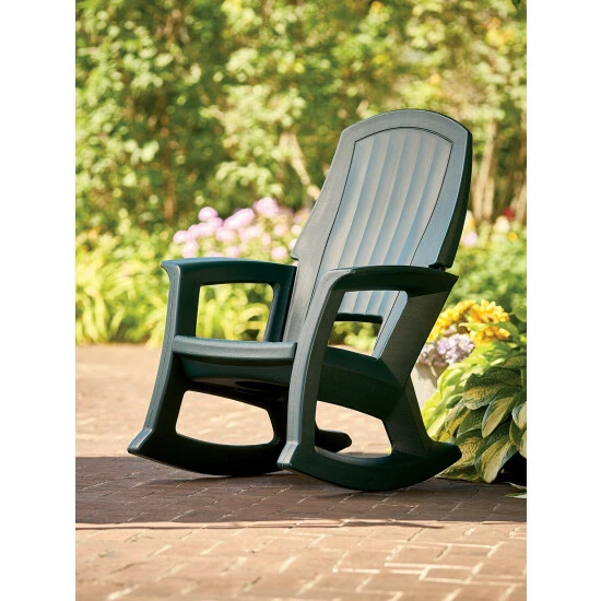 Semco Indestructible Outdoor Porch Rocker Taupe - Image 3